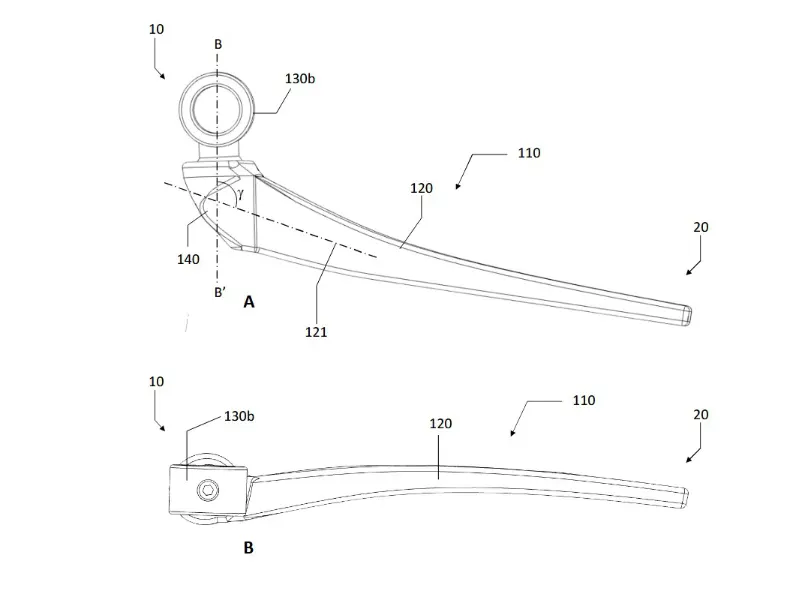 Patent for an adjustable elbow implant
